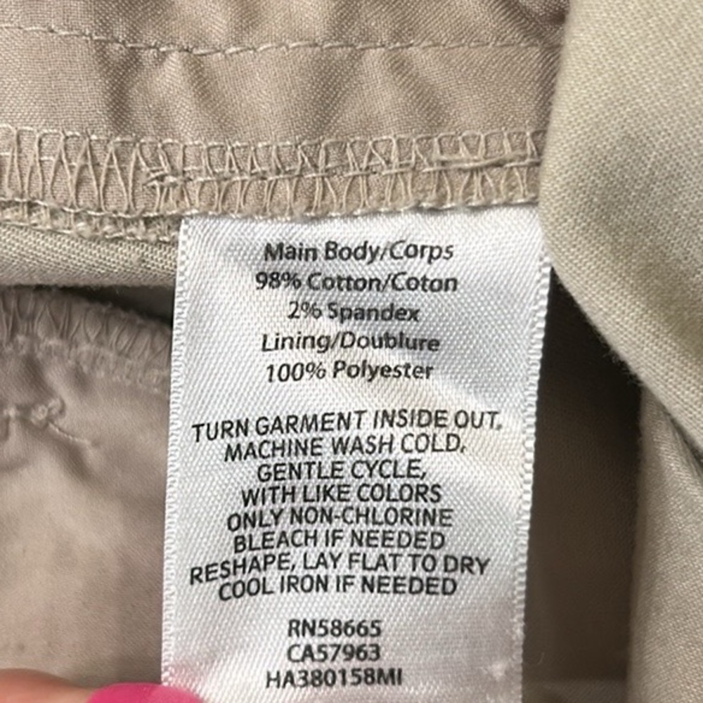 Halogen Paperbag Belted Wide Leg Cropped Pants Beige Women’s Size 8 - Picture 14 of 14